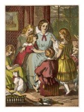 mom with children at home