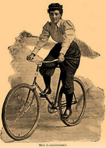 lady on bike