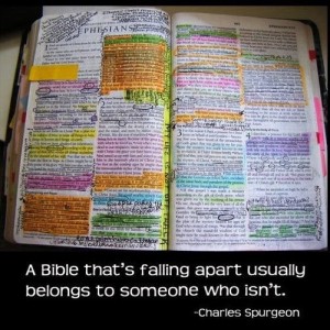 marked up Bible